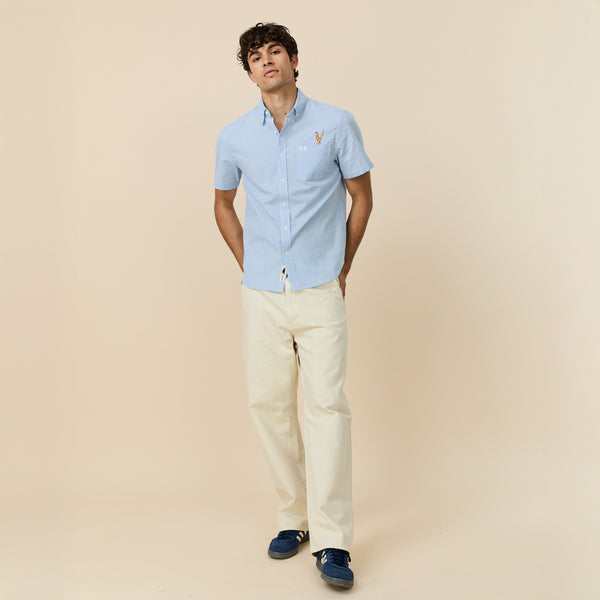 Rowing Blazers Men's Cotton Single Pocket Baguette Shirt Blue/White Gingham