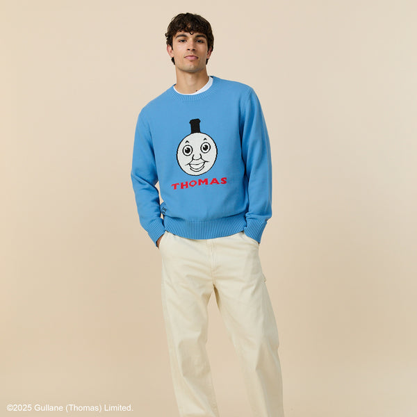 Rowing Blazers Men's Cotton Thomas & Friends™ Sweater Blue