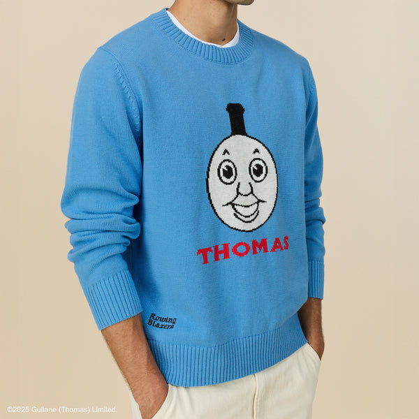 Rowing Blazers Men's Cotton Thomas & Friends™ Sweater Blue