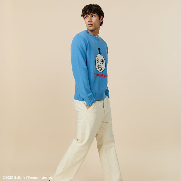 Rowing Blazers Men's Cotton Thomas & Friends™ Sweater Blue