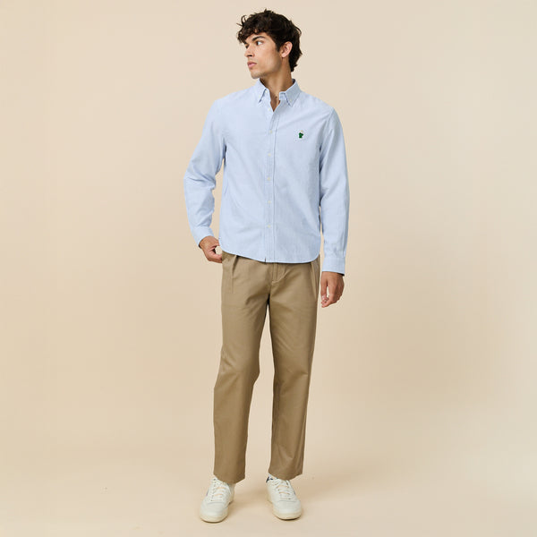 Rowing Blazers Men's Cotton Twill Pleated Relaxed Pant Khaki