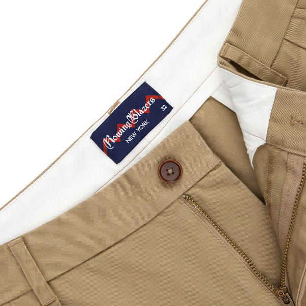 Rowing Blazers Men's Cotton Twill Pleated Relaxed Pant Khaki