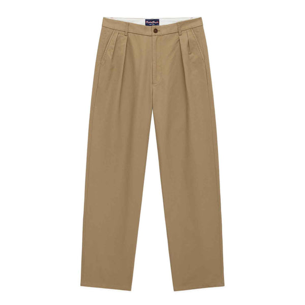 rowing blazers Men's Cotton Twill Pleated Relaxed Pant Khaki