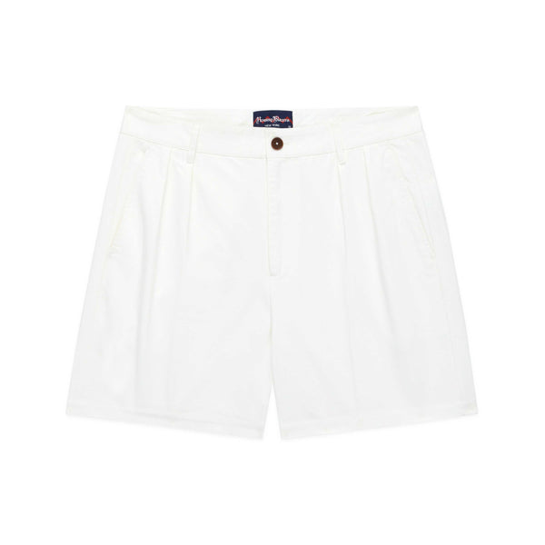 rowing blazers Men's Cotton Twill Pleated Short Off White