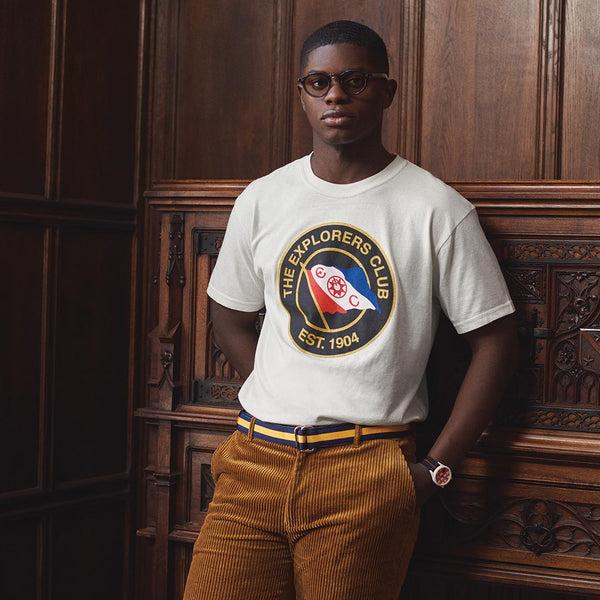 Rowing Blazers Men's Explorers Club Seal Tee Alabaster