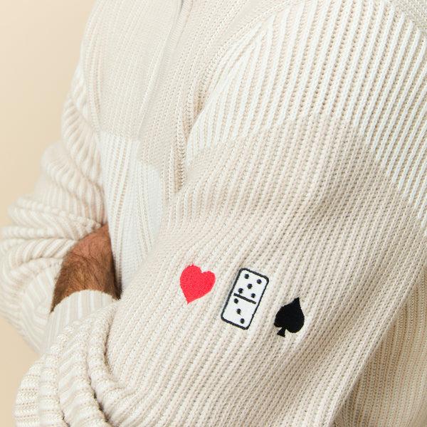 Rowing Blazers Men's Gambling Cashmere Quarter Zip Cream