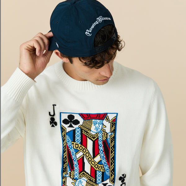 Rowing Blazers Men's Jack Of Clubs Cotton Sweater Cream