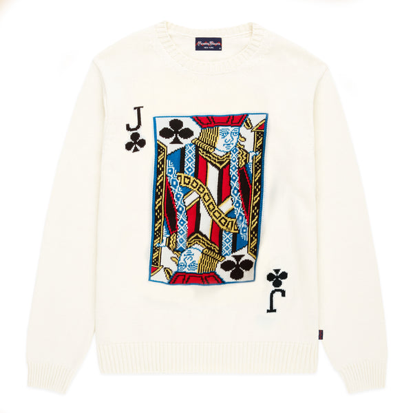 rowing blazers Men's Jack of Clubs Cotton Sweater Cream