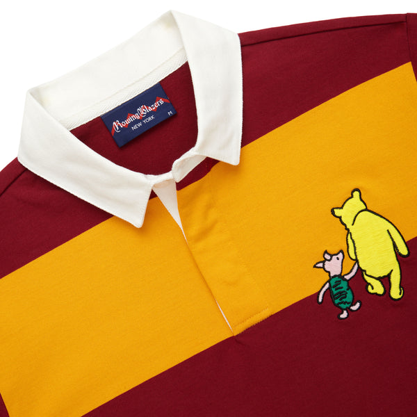 Rowing Blazers Men's Lightweight Stripe Cotton Winnie-the-Pooh Rugby Burgundy