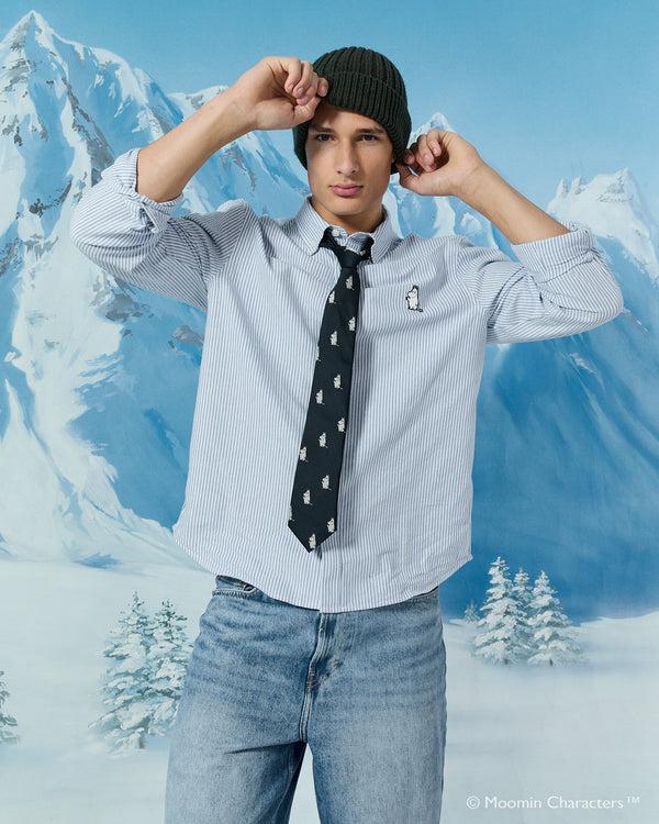 Rowing Blazers Men’s Moomin Banker Stripe Oxford Shirt Bright Blue Stripe