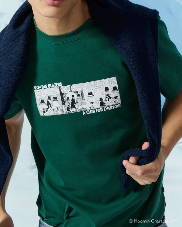 Rowing Blazers Men’s Moomin Cotton Comic T-Shirt Green