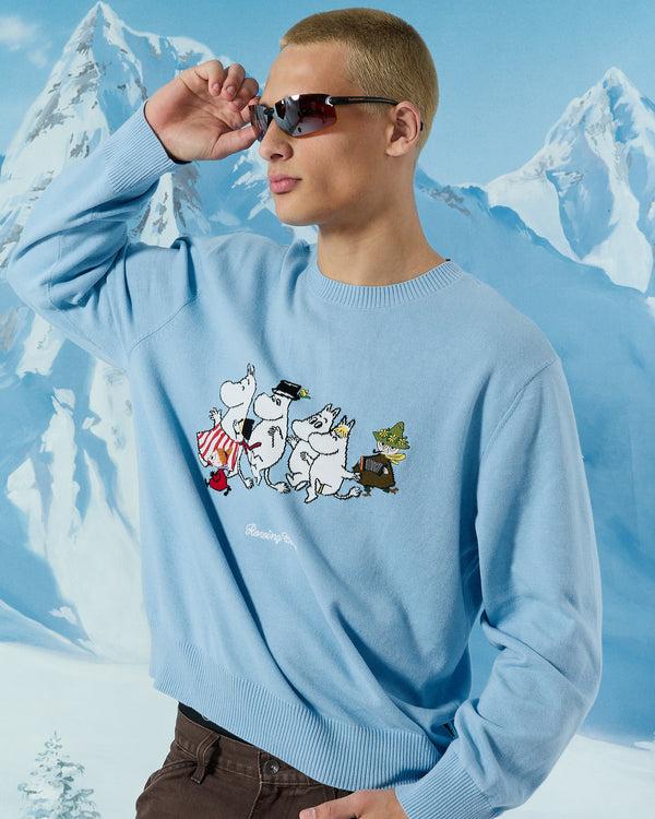 Rowing Blazers Men’s Moomin Cotton Marching Sweater Blue