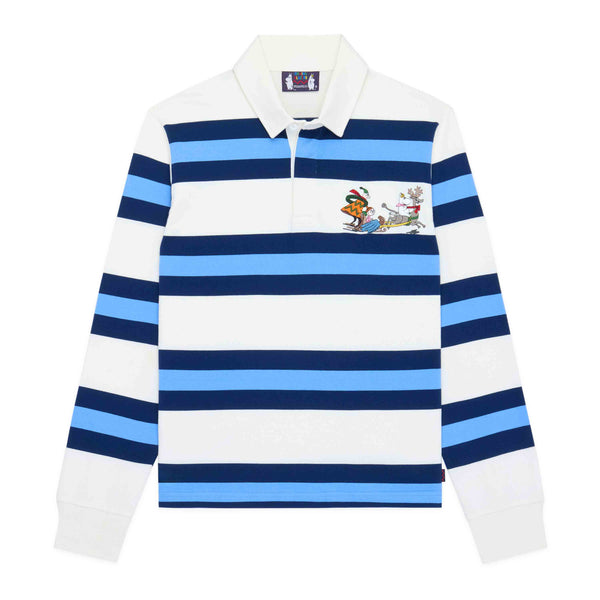 rowing blazers Men’s Moomin Cotton Rugby Blue White Stripe