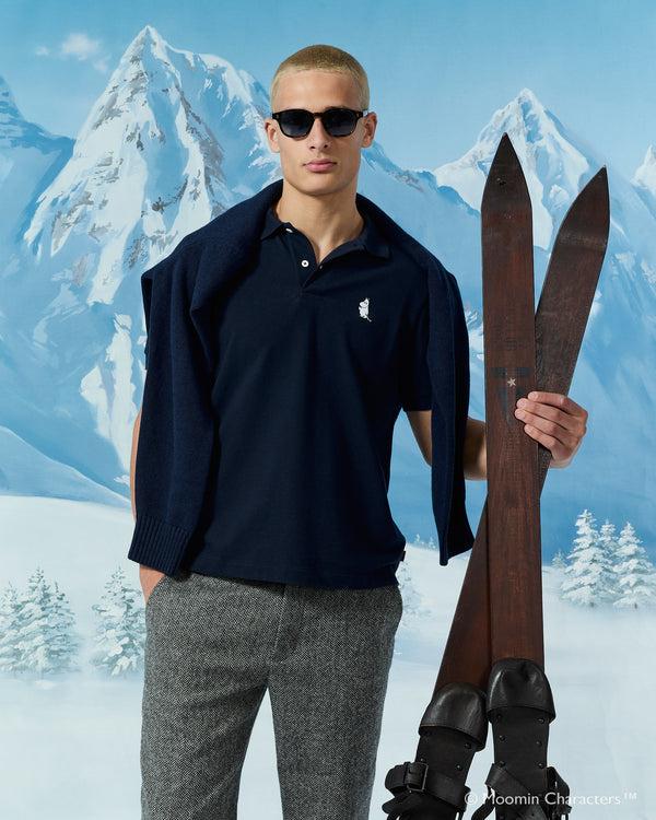 Rowing Blazers Men’s Moomin Short Sleeve Pique Polo Navy