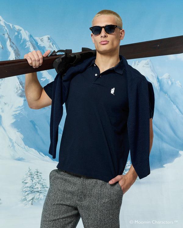 Rowing Blazers Men’s Moomin Short Sleeve Pique Polo Navy