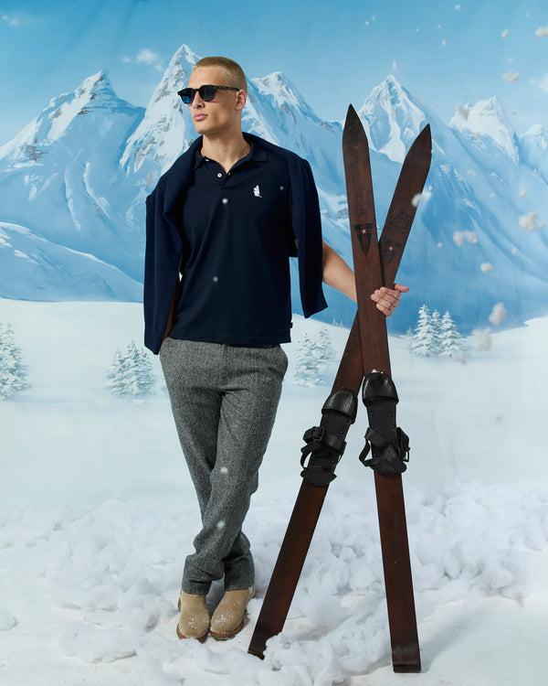 Rowing Blazers Men’s Moomin Short Sleeve Pique Polo Navy