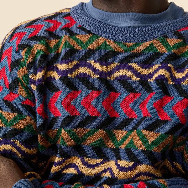 Rowing Blazers Men's Multi Stripe Sweater Bright Multi