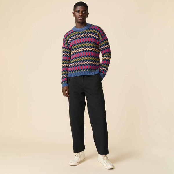 Rowing Blazers Men's Multi Stripe Sweater Bright Multi
