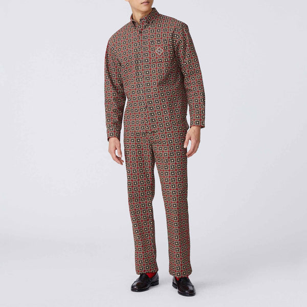 Rowing Blazers Men's Oversized Printed Canvas Shirt Geo Floral