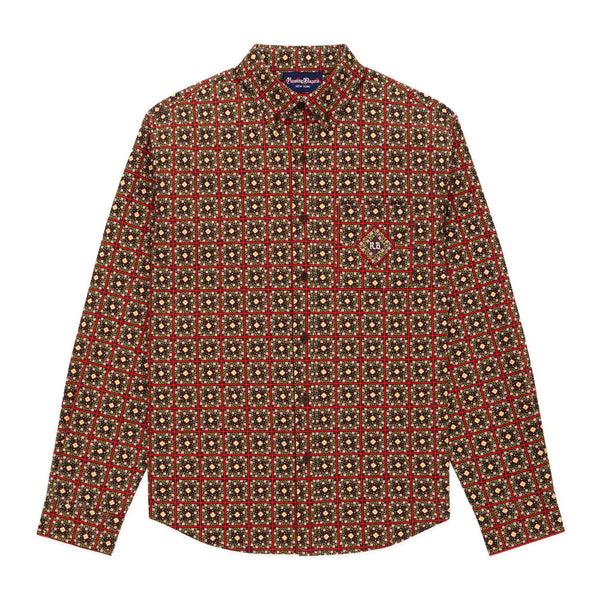 rowing blazers Men's Oversized Printed Canvas Shirt Geo Floral rowing blazers Men's Oversized Printed Canvas Shirt Geo Floral
