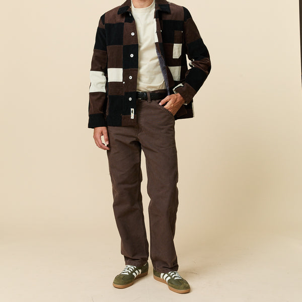 Rowing Blazers Men's Patchwork Corduroy Chore Jacket Brown Patchwork