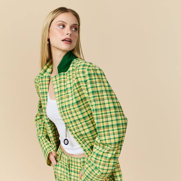 Rowing Blazers Men's Plain Weave Blazer Yellow Plaid