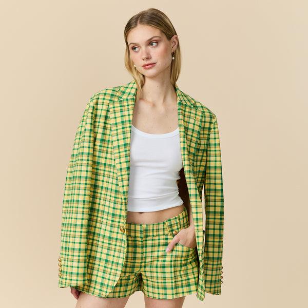 Rowing Blazers Men's Plain Weave Blazer Yellow Plaid