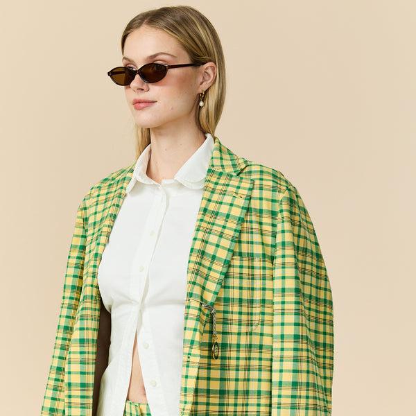 Rowing Blazers Men's Plain Weave Blazer Yellow Plaid