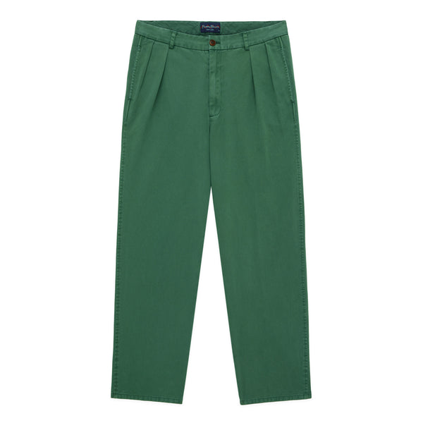 rowing blazers Men's Pleated Relaxed Trouser Washed Green