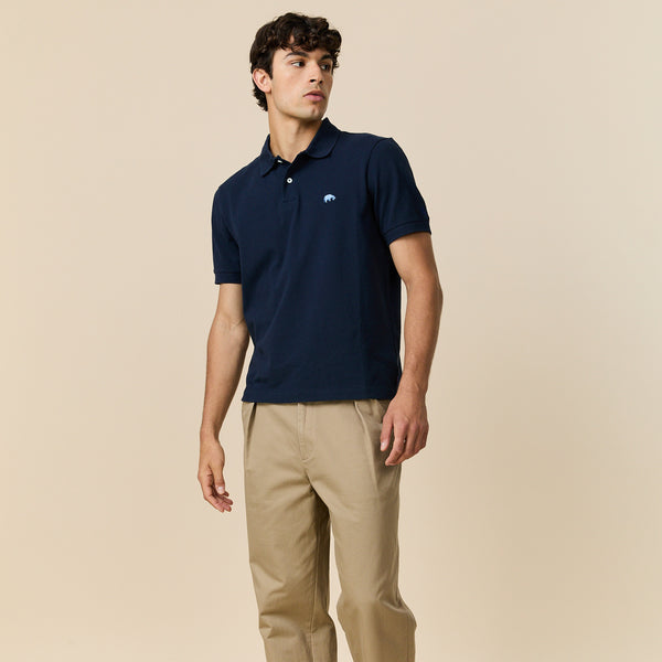 Rowing Blazers Men's Short Sleeve Eeyore Pique Polo Navy