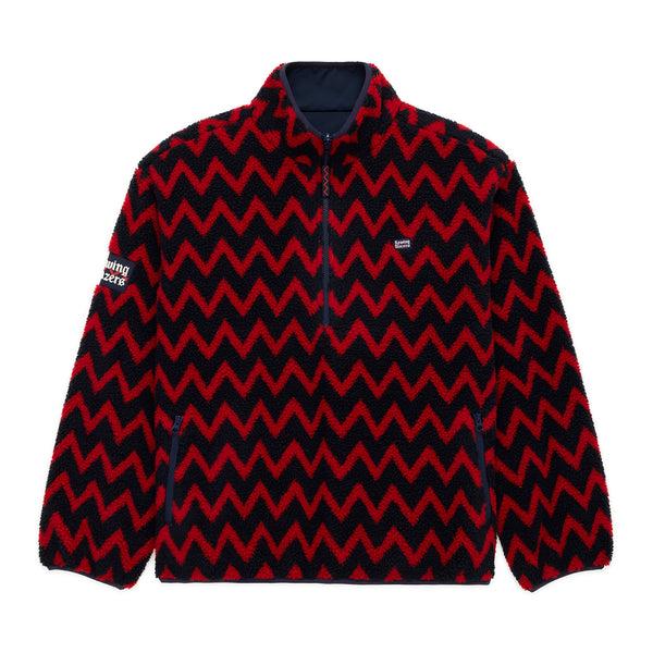 rowing blazers Men's Solid Reversible Sherpa Half Zip Navy