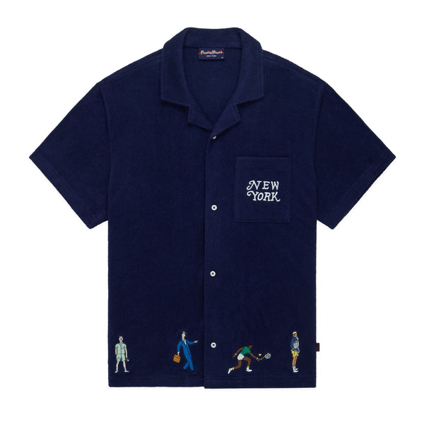 rowing blazers Men's Terry Safari Shirt Evening Blue rowing blazers Men's Terry Safari Shirt Evening Blue