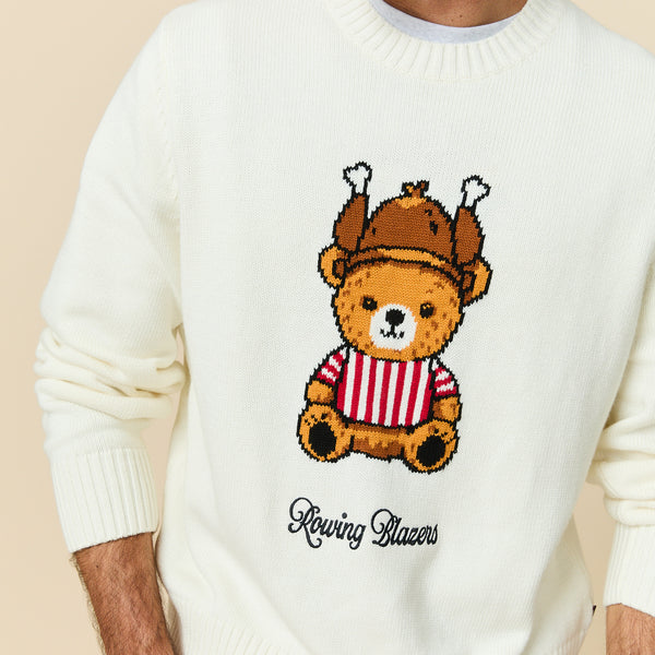 Rowing Blazers Men's Turkey Bear Cashmere Sweater Cream