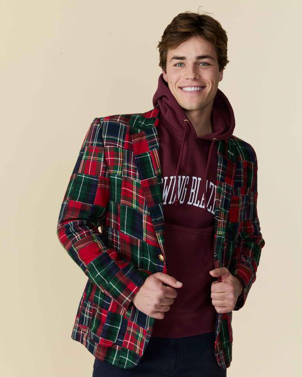 Rowing Blazers Men's Twill Patchwork Blazer Holiday Patchwork Plaid