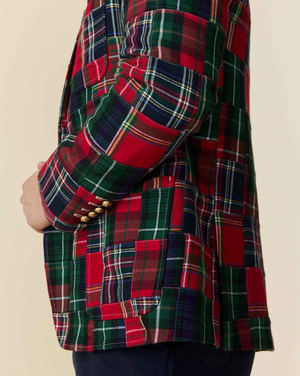 Rowing Blazers Men's Twill Patchwork Blazer Holiday Patchwork Plaid