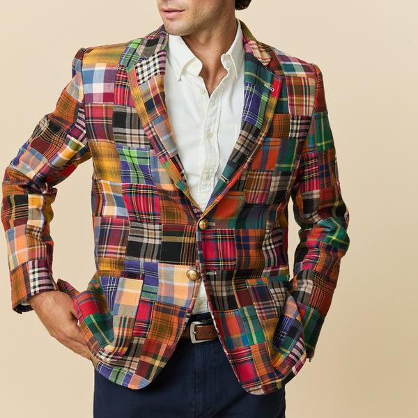 Rowing Blazers Men's Twill Patchwork Blazer University Patchwork