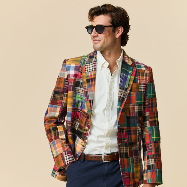 Rowing Blazers Men's Twill Patchwork Blazer University Patchwork