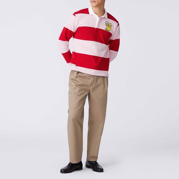 Rowing Blazers Men's Winnie-the-Pooh Cotton Rugby Red Pink Block Stripe