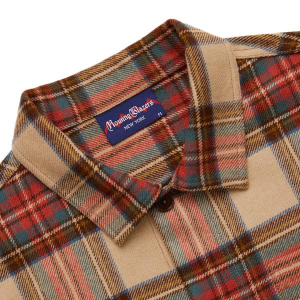 Rowing Blazers Men's Wool Stewart Tartan Chore Jacket Neutral Plaid