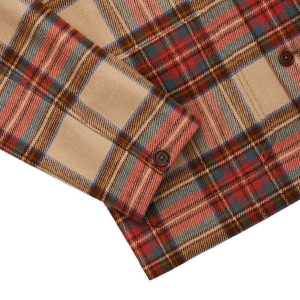 Rowing Blazers Men's Wool Stewart Tartan Chore Jacket Neutral Plaid