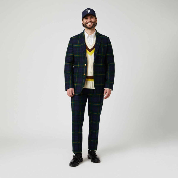 Rowing Blazers Men's Wool Tartan Classic Pant Gordon Modern