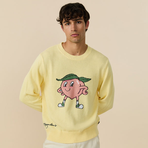 Rowing Blazers Morgenstern's Cotton Peach Sweater Yellow