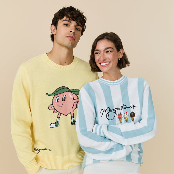 Rowing Blazers Morgenstern's Cotton Peach Sweater Yellow