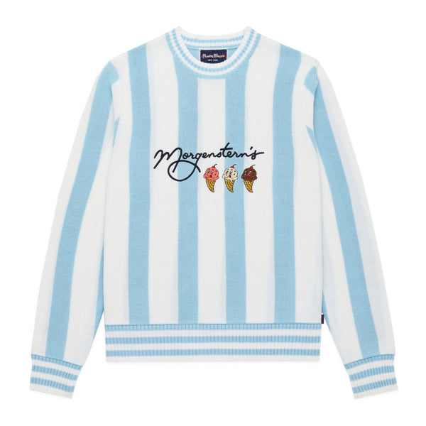 rowing blazers Morgenstern's Cotton Striped Sweater Blue