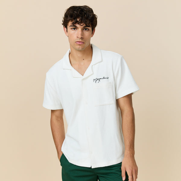 Rowing Blazers Morgenstern's Terry Button Up Uniform White