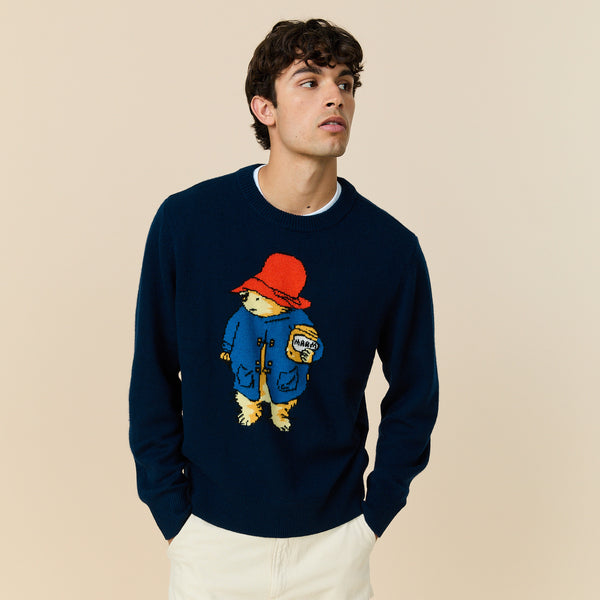 Rowing Blazers Paddington Bear Cashmere Sweater Navy