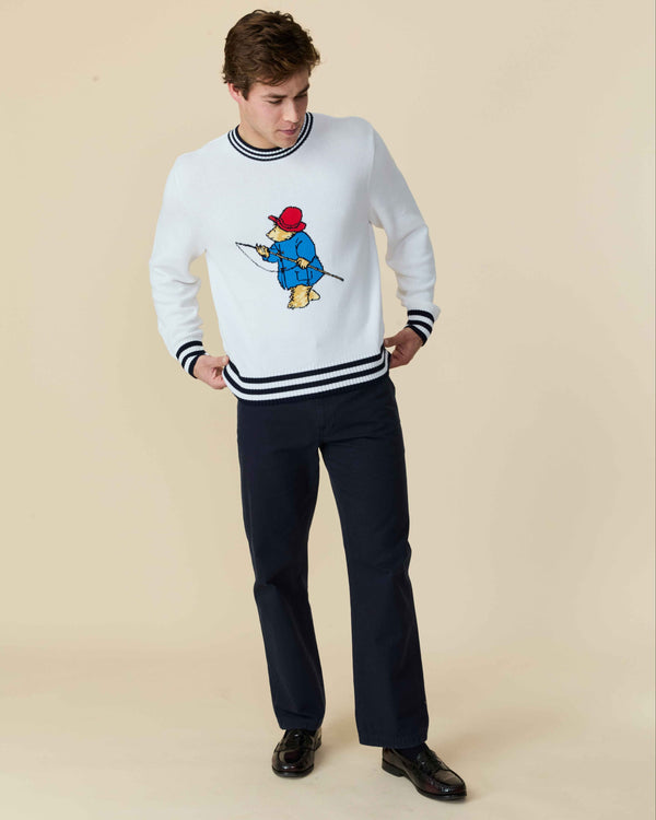 Rowing Blazers Paddington Fishing Cotton Sweater White