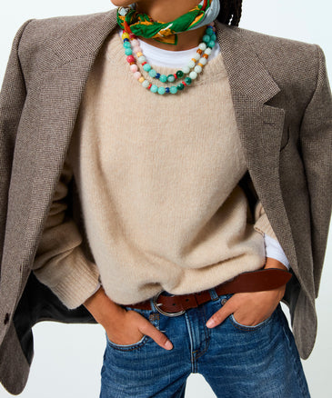 Rowing Blazers Paddington Heathered Cashmere Sweater Heather Natural
