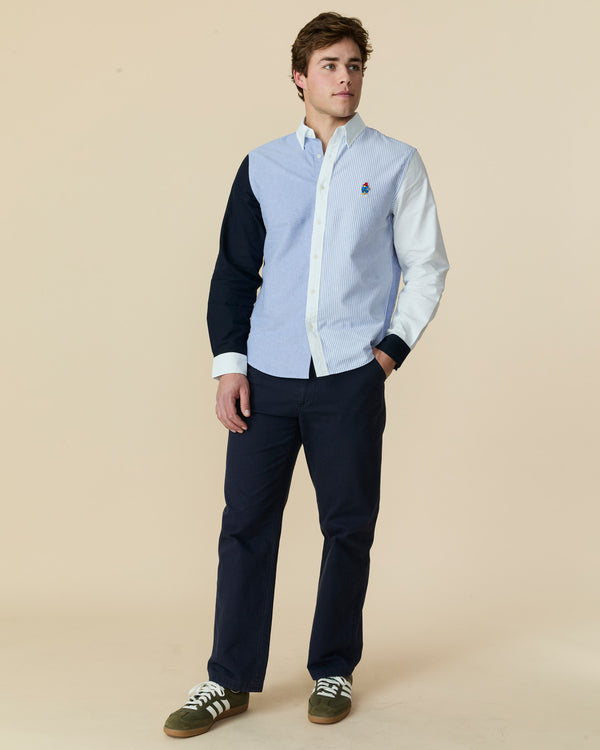 Rowing Blazers Paddington Oxford Color Block Button Down Blue Color Block
