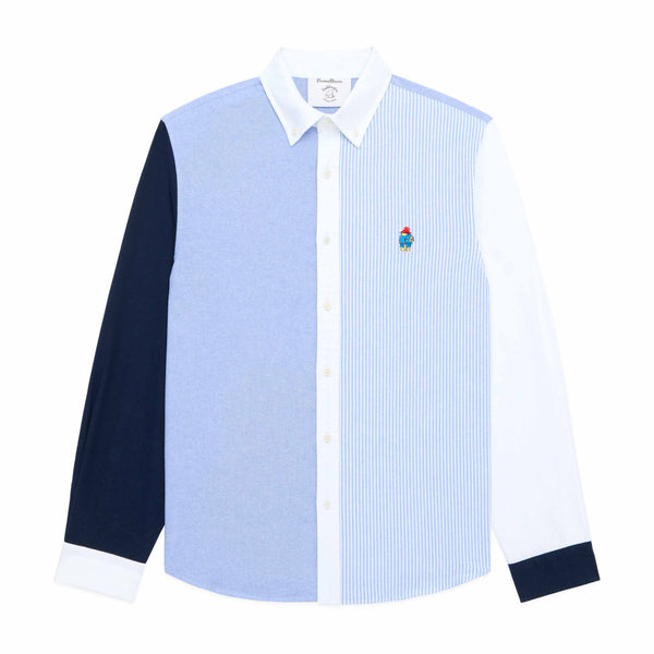 rowing blazers Paddington Oxford Color Block Button Down Blue Color Block